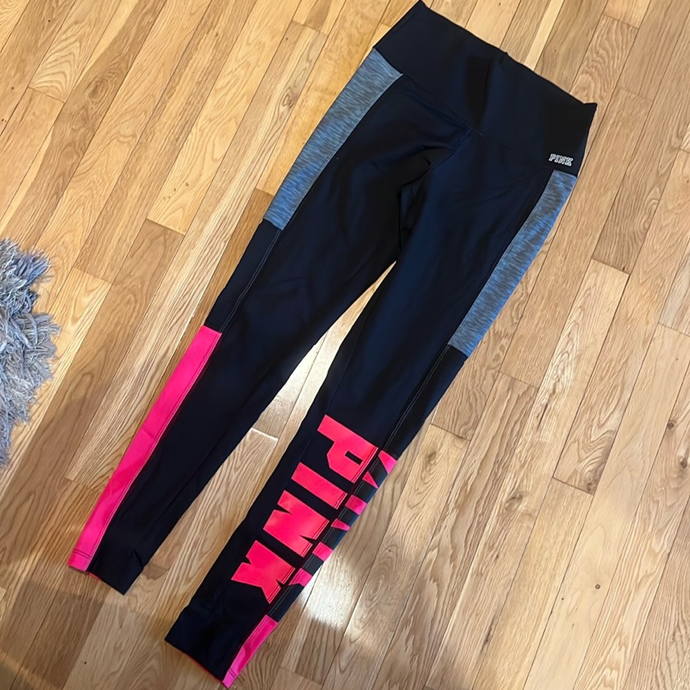 VS Pink Bonded Black and neon pink wording size small